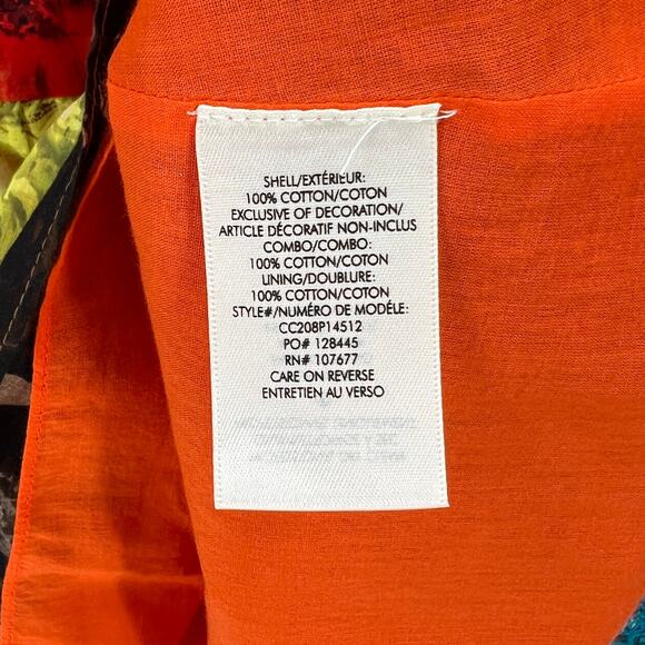 ALICE AND OLIVIA Rowen Tiered Babydoll Dress Womens XS Blue Red Floral Print - Picture 11 of 16